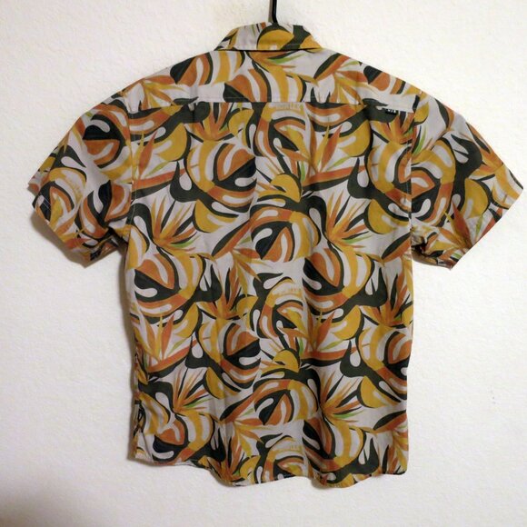 Howler Brothers Shirt Mens Medium Short Sleeve Button Outdoors Orange Leaves - Picture 6 of 6